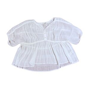 Max Studio Ivory Textured Blouse